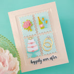 Spellbinders Classic Mouse Wedding Sentiments Press and Foil Plate and Die Set bp-367 happily ever after