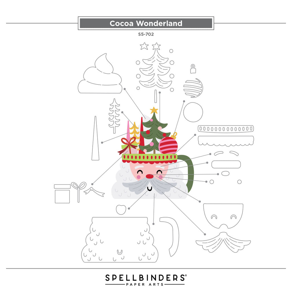 Spellbinders Cocoa Wonderland Etched Dies s5-702 assembly guide