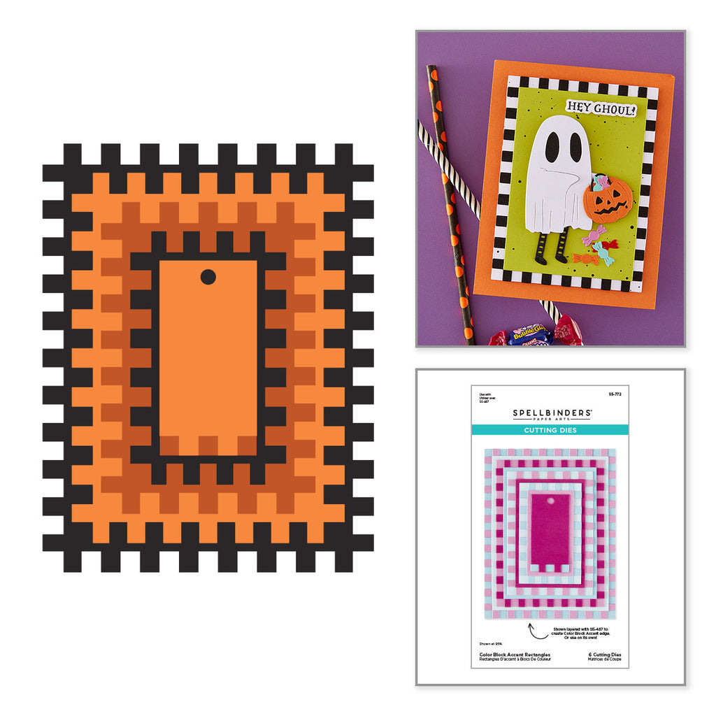 Spellbinders Color Block Accent Rectangles Etched Dies s5-772