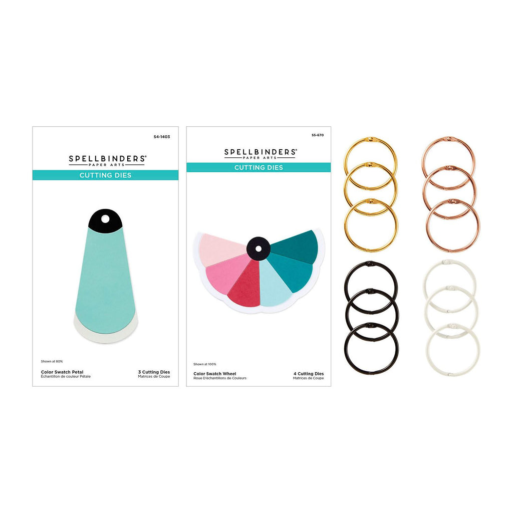 Spellbinders Color Swatch Petal, Wheel, Die and Ring Bundle