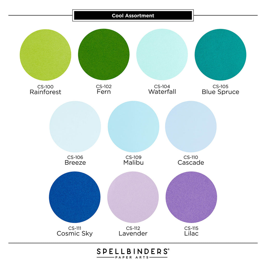 Spellbinders Cool Assortment ColorWheel 8.5x11 Cardstock csa-007 product image