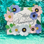 Spellbinders Copperplate Happy Anniversary BetterPress Plate bp-278 flower