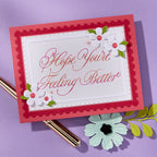 Spellbinders Copperplate Hope You're Feeling Better BetterPress Plate bp-276 get well