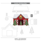 Spellbinders Country Christmas Barn Etched Dies s5-693 assembly guide