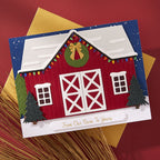 Spellbinders Country Christmas Barn Etched Dies s5-693 lights
