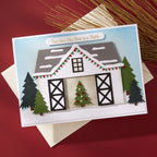 Spellbinders Country Christmas Barn Etched Dies s5-693 trees
