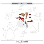 Spellbinders Country Snowman Etched Dies s4-1457 assembly guide