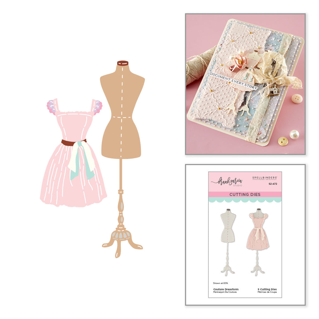 Spellbinders Couture Dressform Etched Dies by Frank Garcia