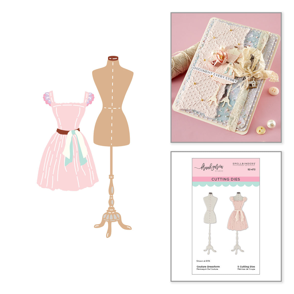 Spellbinders Couture Dressform Etched Dies by Frank Garcia
