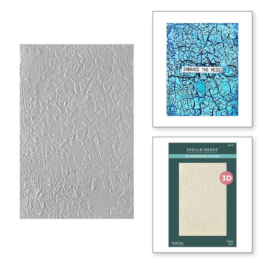Spellbinders Crackle Paint 3D Embossing Folder e3d-156