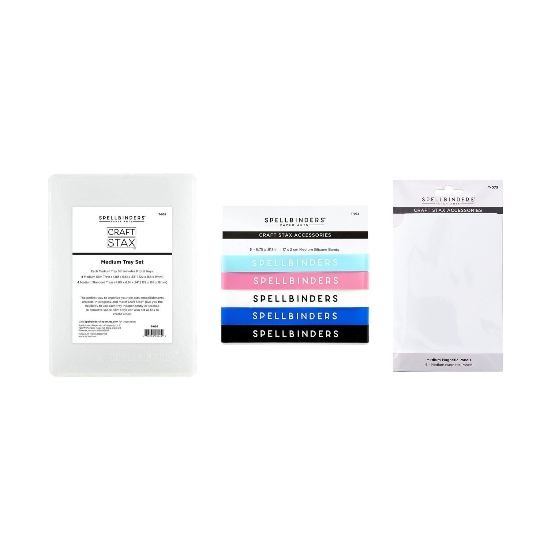 Spellbinders Craft Stax Medium Tray, Panel, Band Bundle
