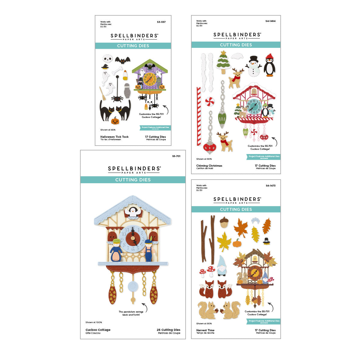 Spellbinders Cuckoo Cottage Die Bundle