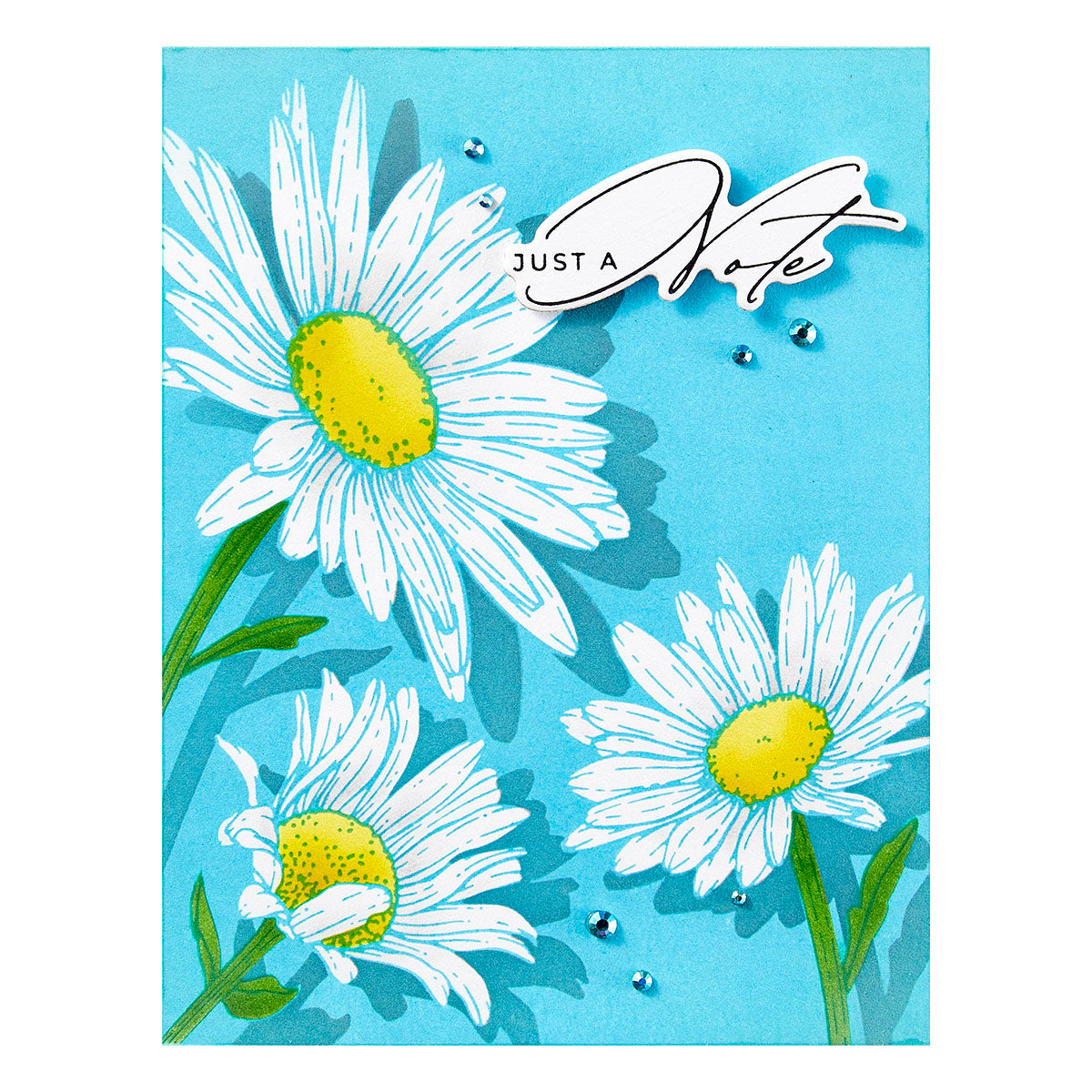 Spellbinders Daisy Trio Press Plate bp-299 just a note