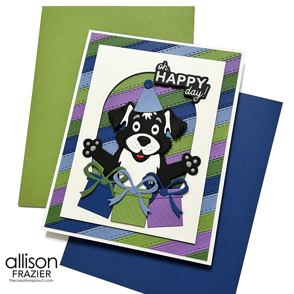 Spellbinders Darling Dog Etched Dies s5-734 happy birthday | color-code:ALT01
