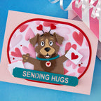 Spellbinders Darling Dog Etched Dies s5-734 sending hugs