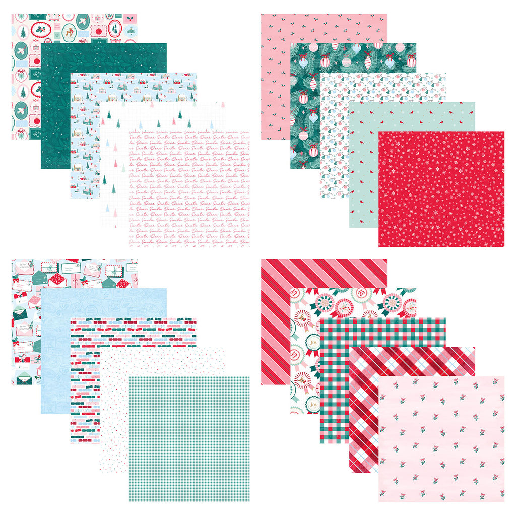 Spellbinders Dear Santa 12 x 12 Paper Pack scsp-040 cardstock