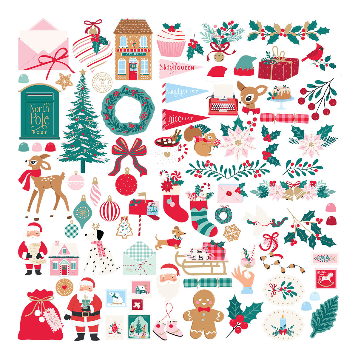 Spellbinders Dear Santa 2026 Annual Holiday Mega Kit bd-1107 SCSE-040 ephemera