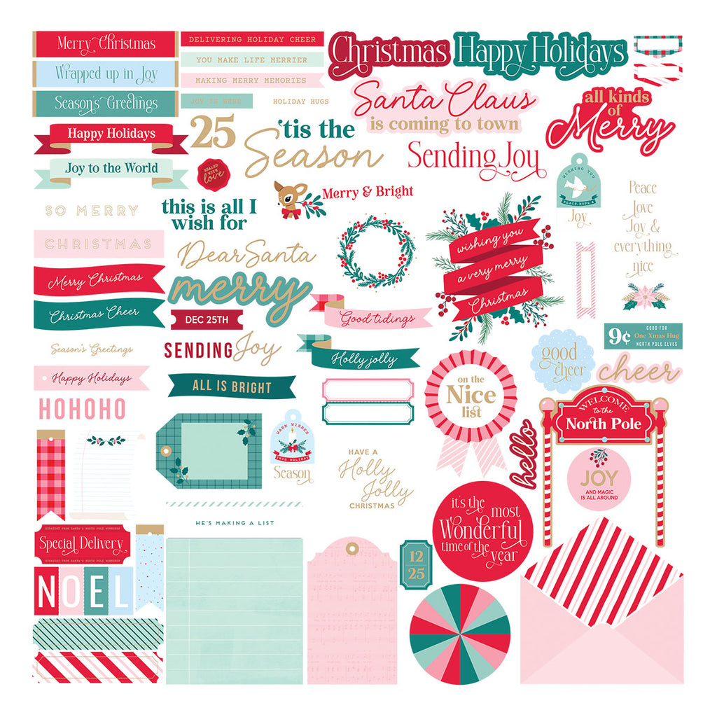 Spellbinders Dear Santa 2026 Annual Holiday Mega Kit bd-1107 scse-041 die cut sentiments