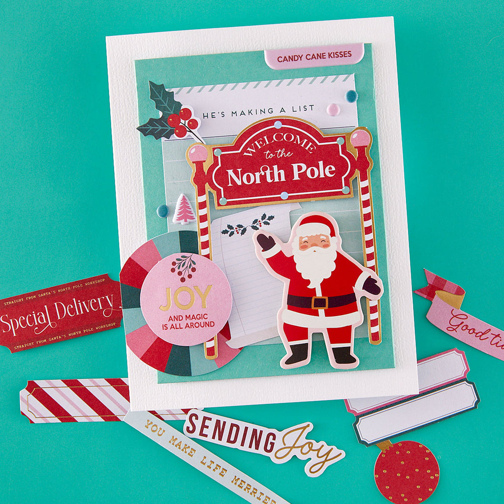 Spellbinders Dear Santa 2026 Annual Holiday Mega Kit bd-1107 welcome to the north pole santa christmas card