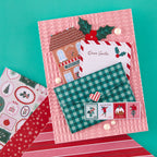 Spellbinders Dear Santa Gemstones scsg-012 dear santa letter green envelope stamps card