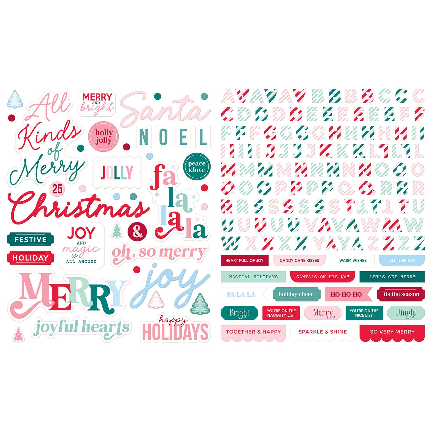 Spellbinders Dear Santa Puffy Stickers scse-042 contents inside