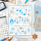 Spellbinders Decorate the Season Registration Press and Foil Plate bpr-037 teddy bear snowman stockings ornaments merry little wishes card