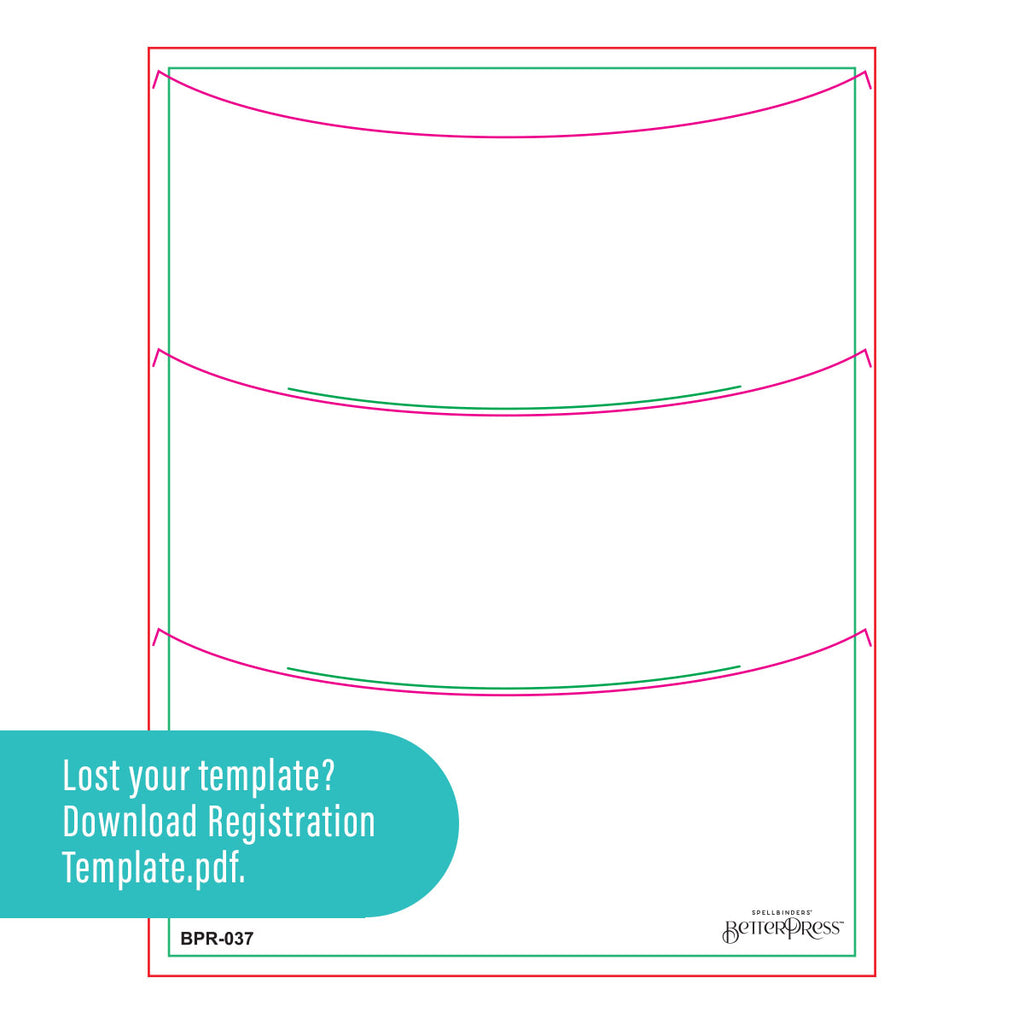 Spellbinders Decorate the Season Registration Press and Foil Plate bpr-037 template