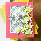Spellbinders Decorative Lattice Etched Dies s4-1510 thank you