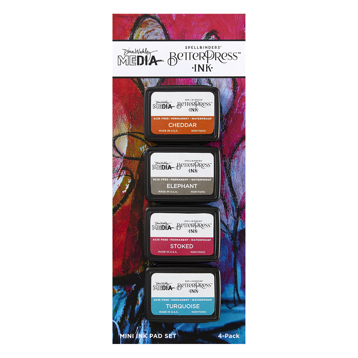 Spellbinders Dina's Faves BetterPress Ink Mini Set bpi-044 package