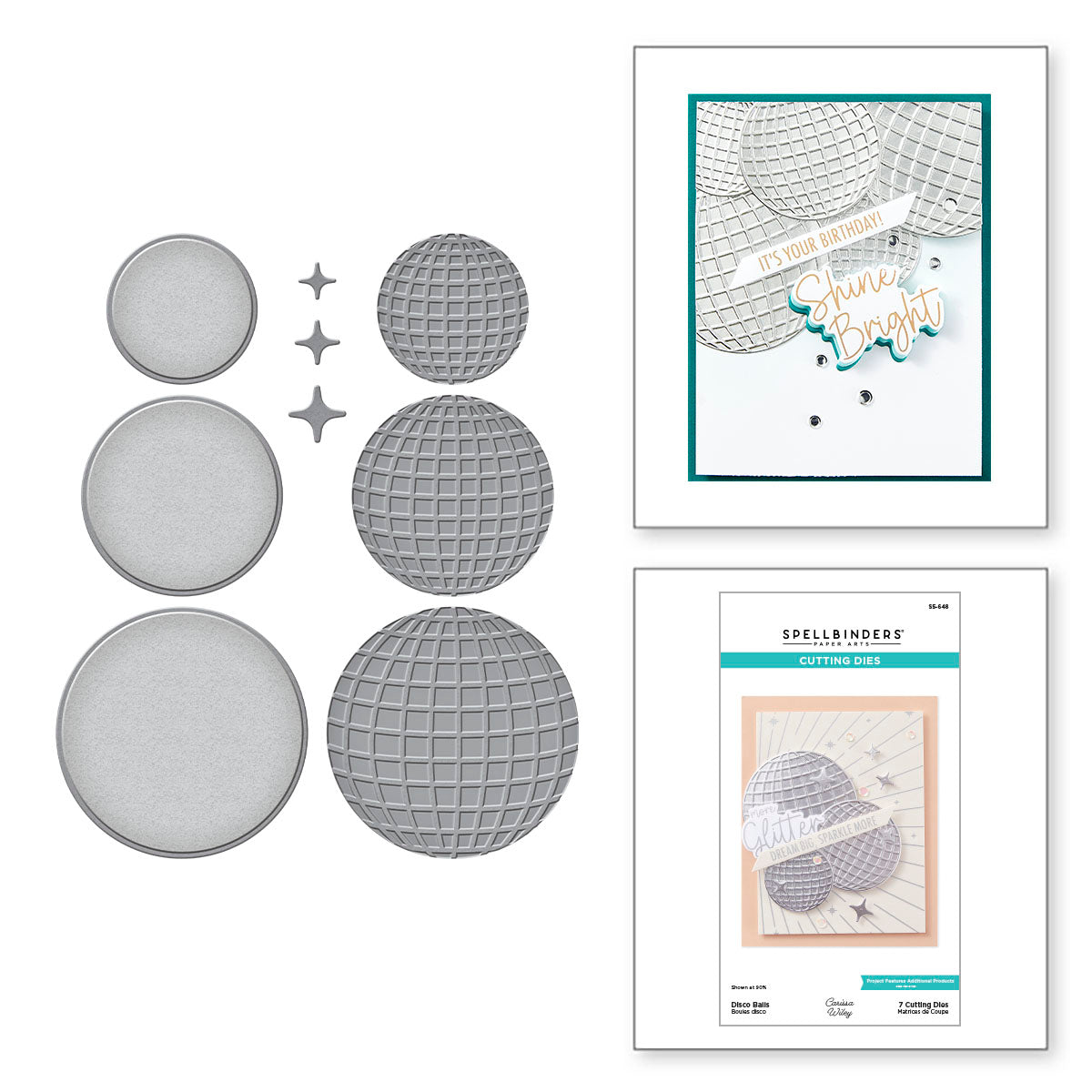 Spellbinders Disco Balls Etched Dies s5-648
