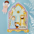 Spellbinders Divine Arch Card Creator Etched Dies s7-292 baby in basket angel doves joy to the world card