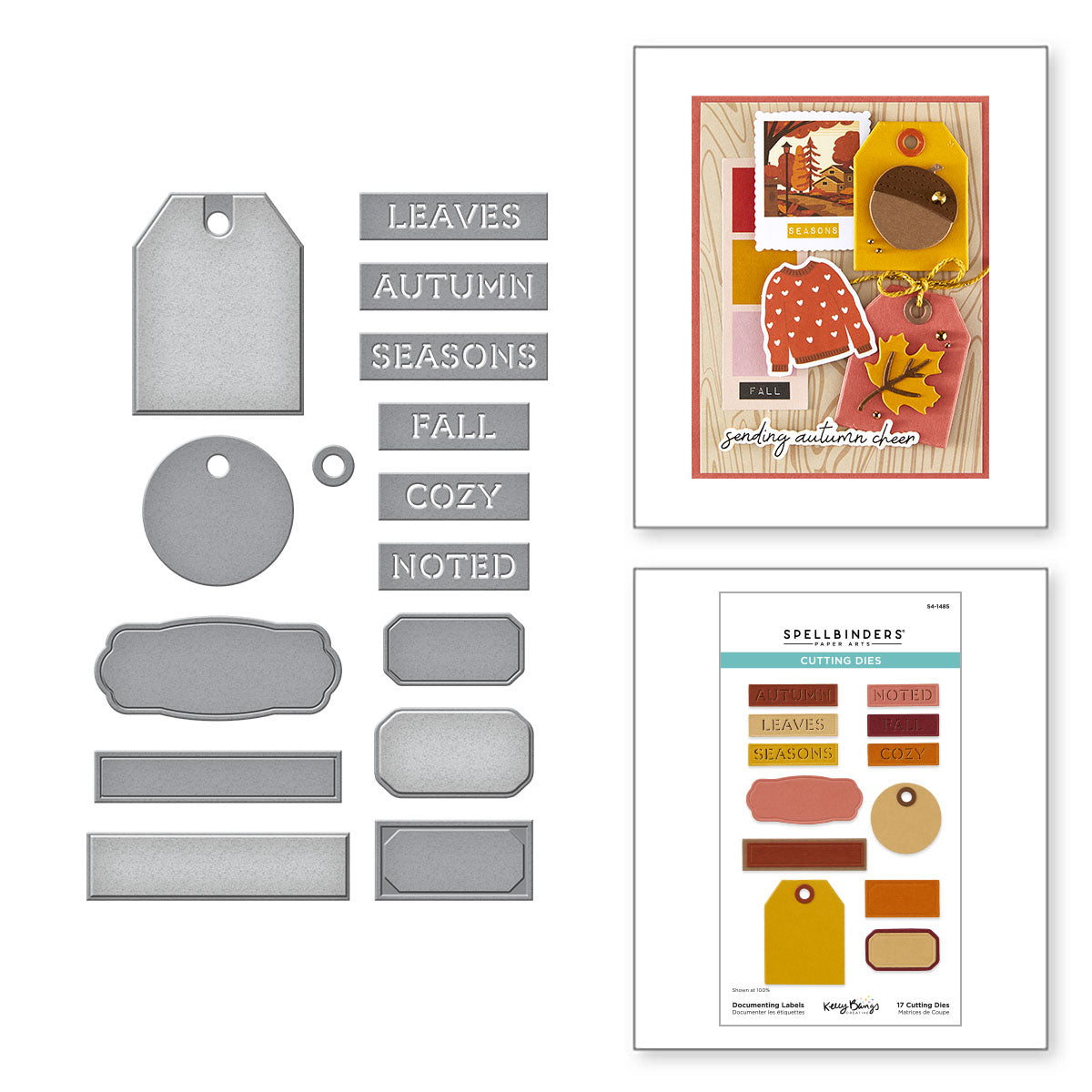 Spellbinders Documenting Labels Etched Dies s4-1485