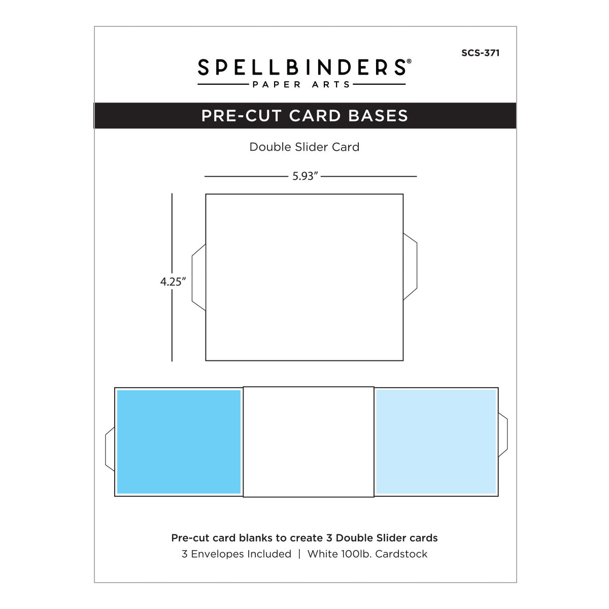 Spellbinders Double Slider Kinetic Card Blanks scs-371