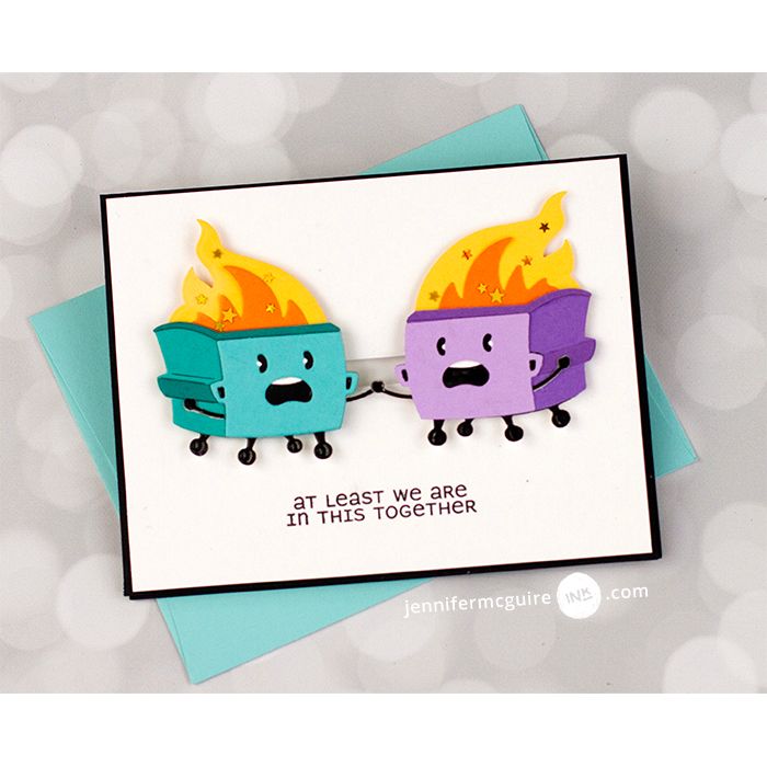 Spellbinders Dumpster Fire Clear Stamp and Die Set sds-220 | color-code:ALT01