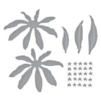Spellbinders Echinacea Etched Dies s4-1437 pieces