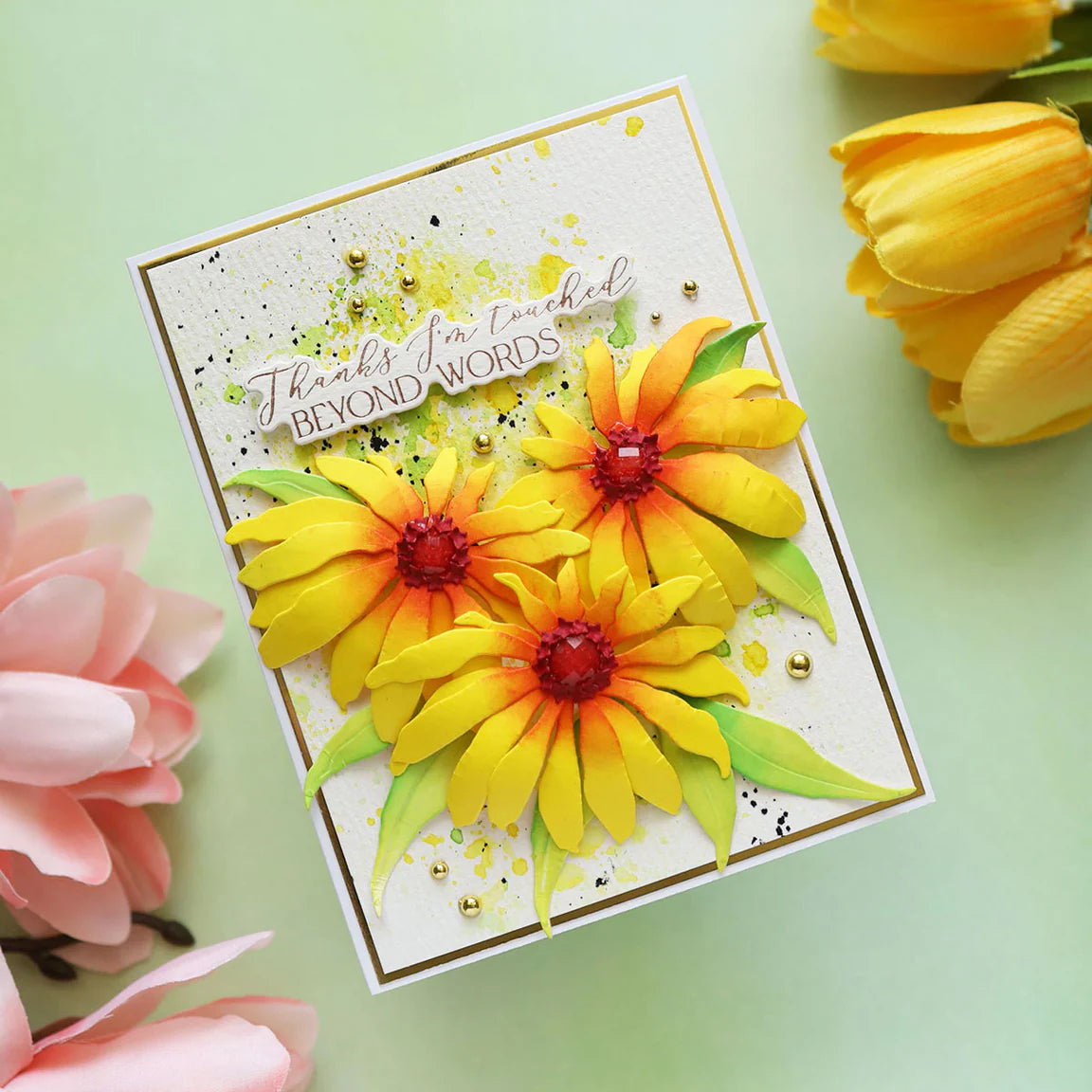 Spellbinders Echinacea Etched Dies s4-1437 words