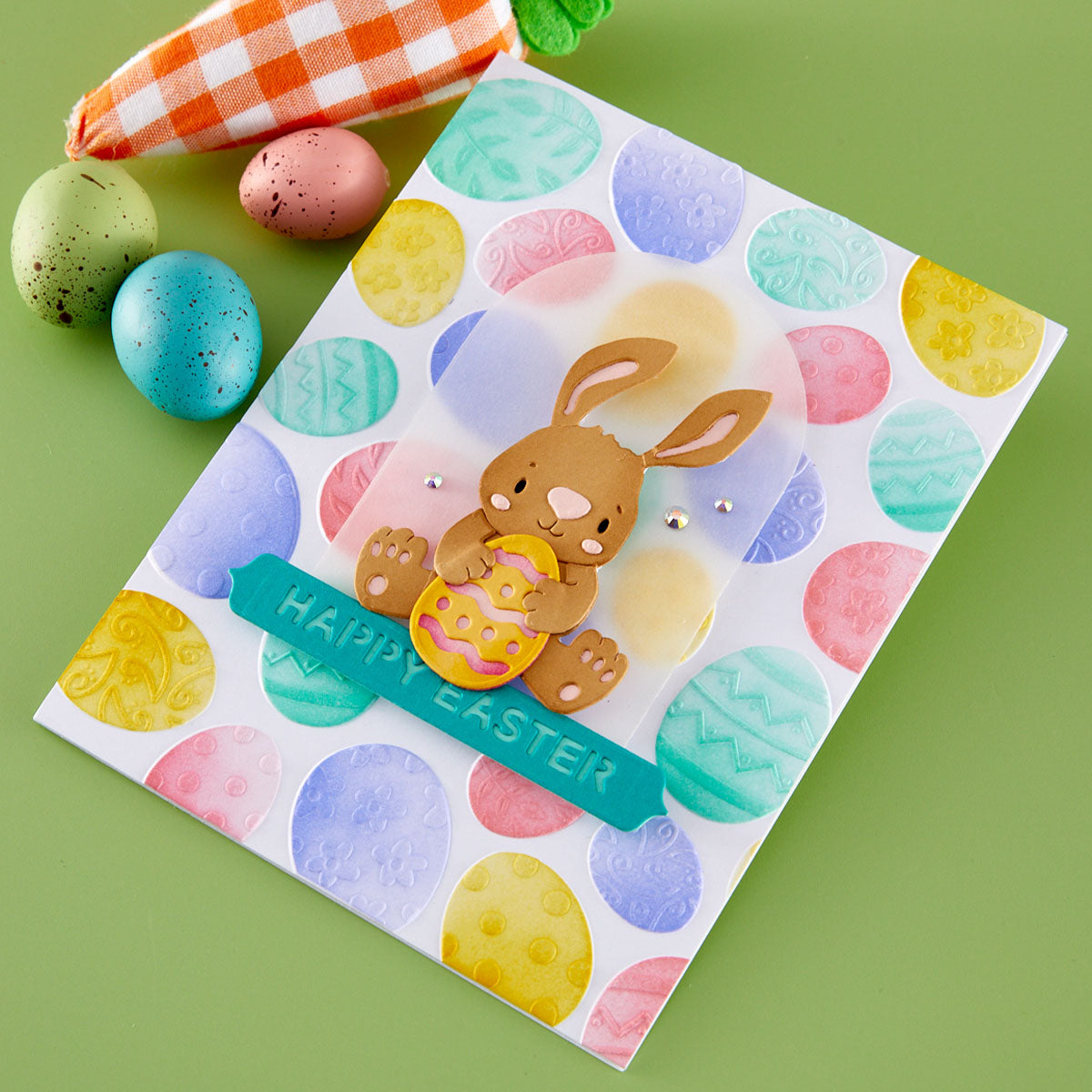 Spellbinders  Eggs 3D Embossing Folder and Stencil Bundle Easter