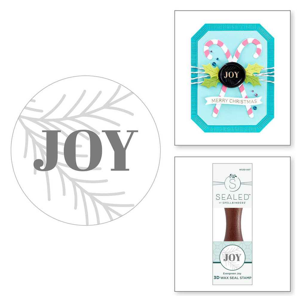 Spellbinders Evergreen Joy 3D Wax Seal Stamp ws3d-007