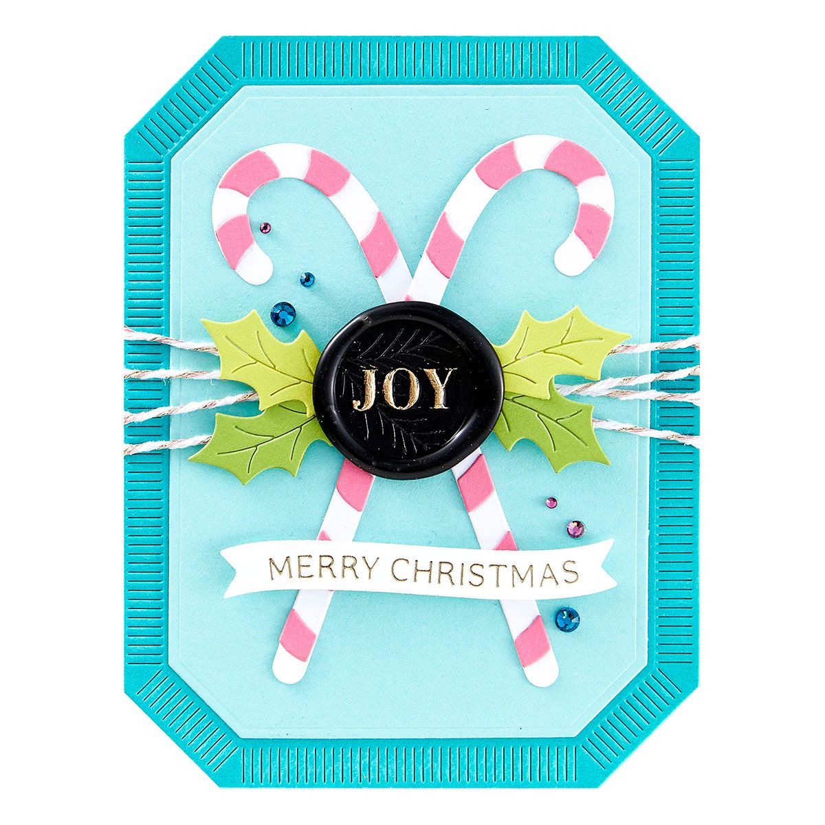 Spellbinders Evergreen Joy 3D Wax Seal Stamp ws3d-007 merry christmas