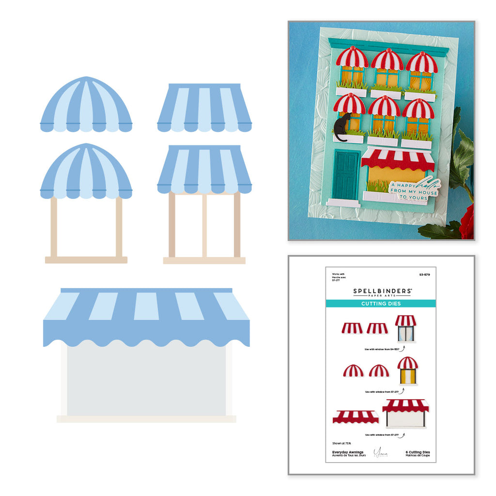 Spellbinders Everyday Awnings City Holiday Add On Dies s3-579