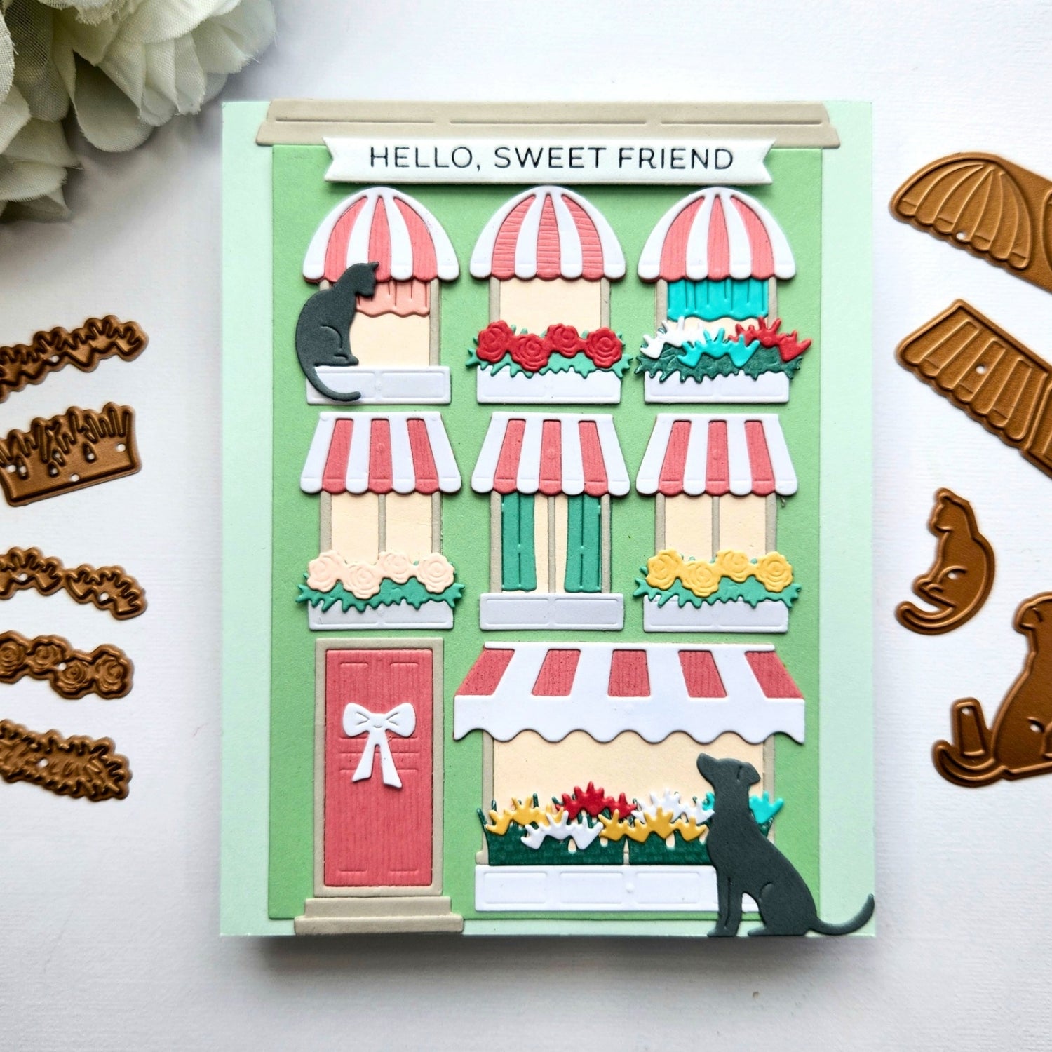 Spellbinders Everyday Awnings City Holiday Add On Dies s3-579 dog