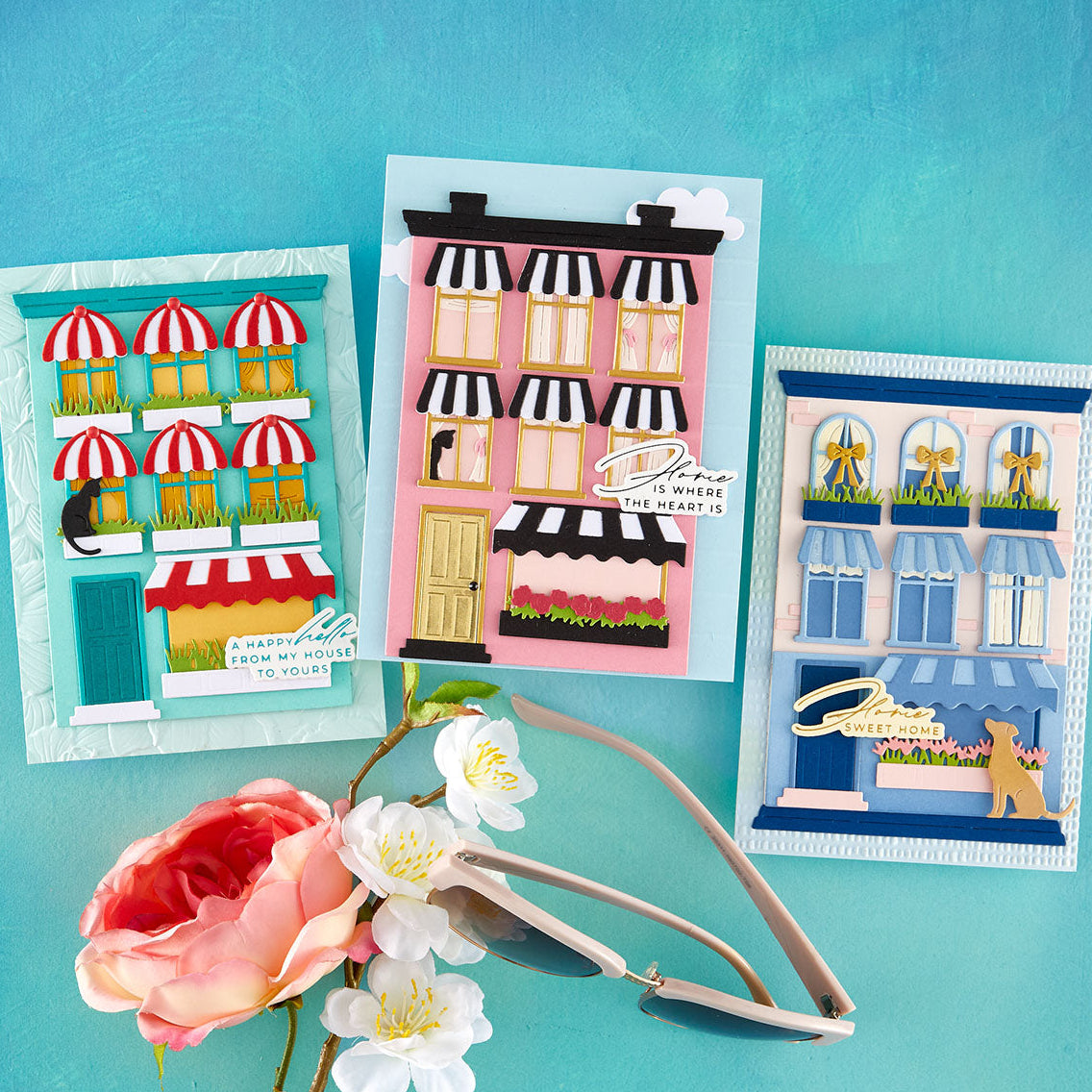 Spellbinders Everyday Windows, Curtains and Flower Boxes City Holiday Add On Dies s4-1537 home