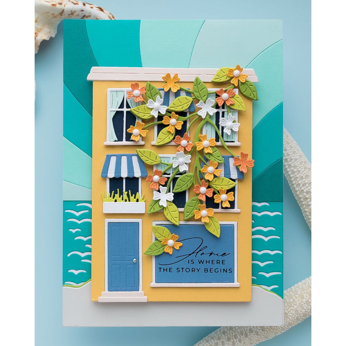 Spellbinders Everyday Windows, Curtains and Flower Boxes City Holiday Add On Dies s4-1537 ocean | color-code:ALT02