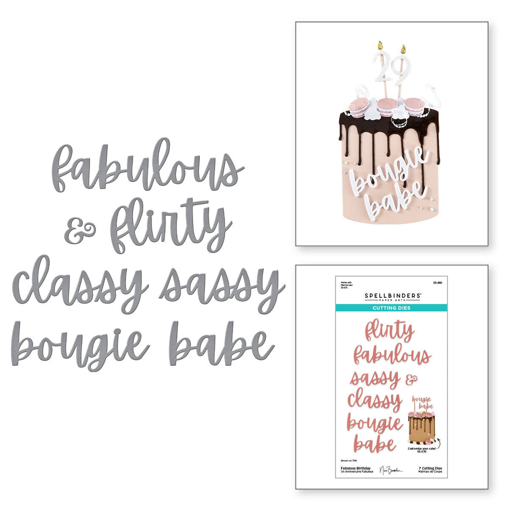 Spellbinders Fabulous Birthday Etched Dies s5-681