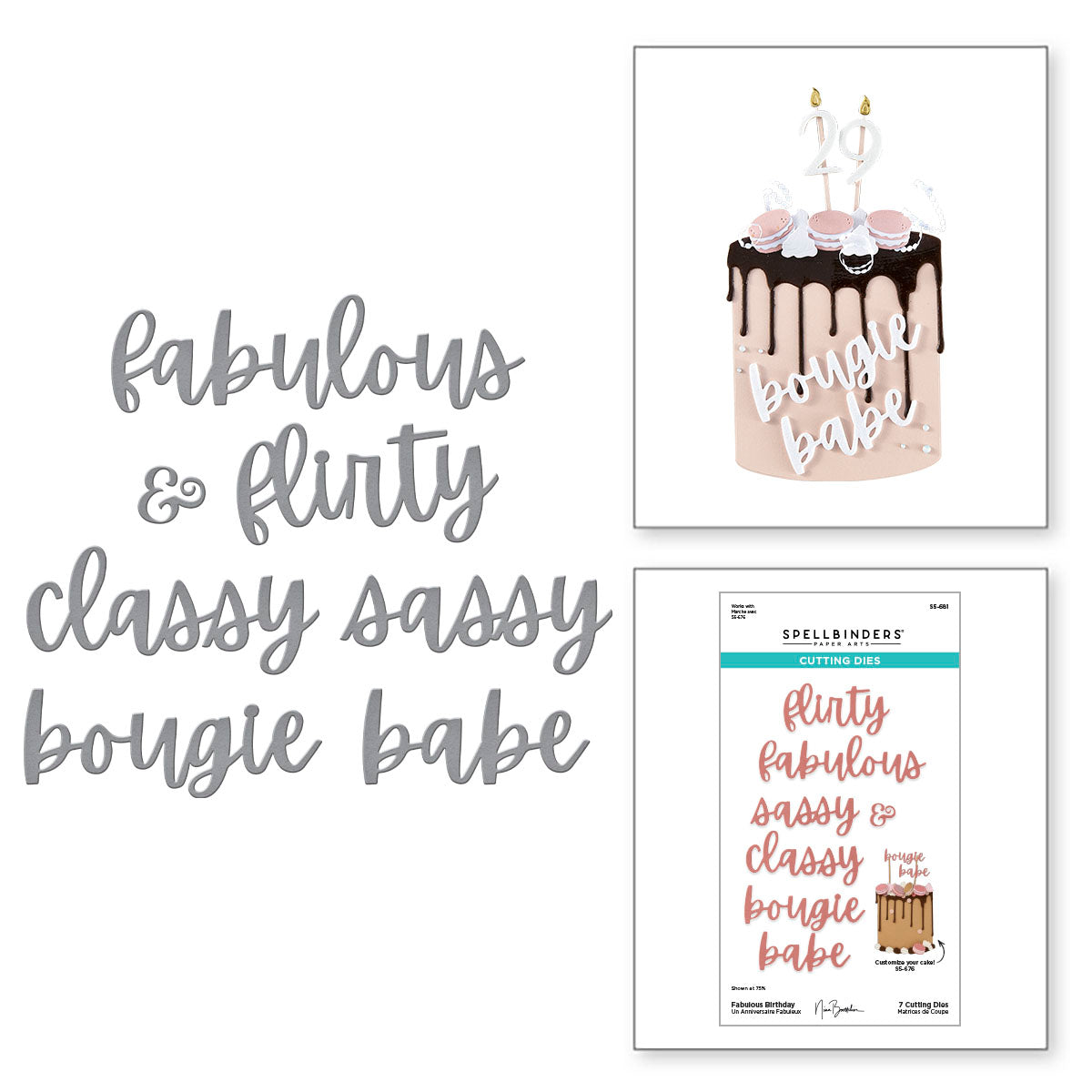 Spellbinders Fabulous Birthday Etched Dies s5-681