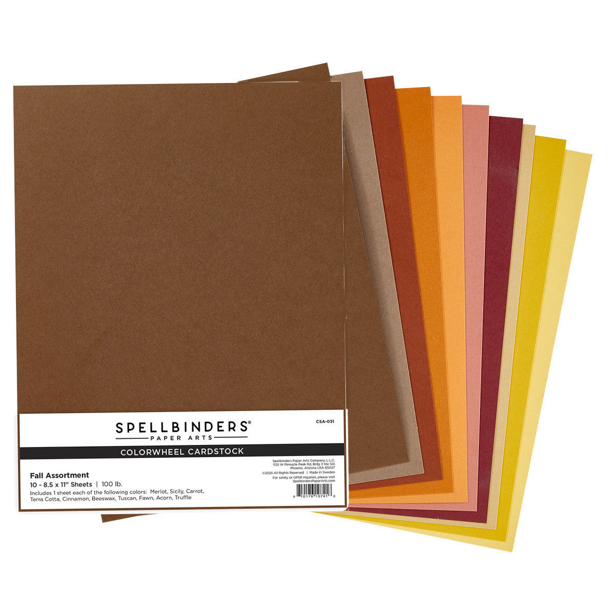 Spellbinders Fall Assortment ColorWheel Cardstock csa-031