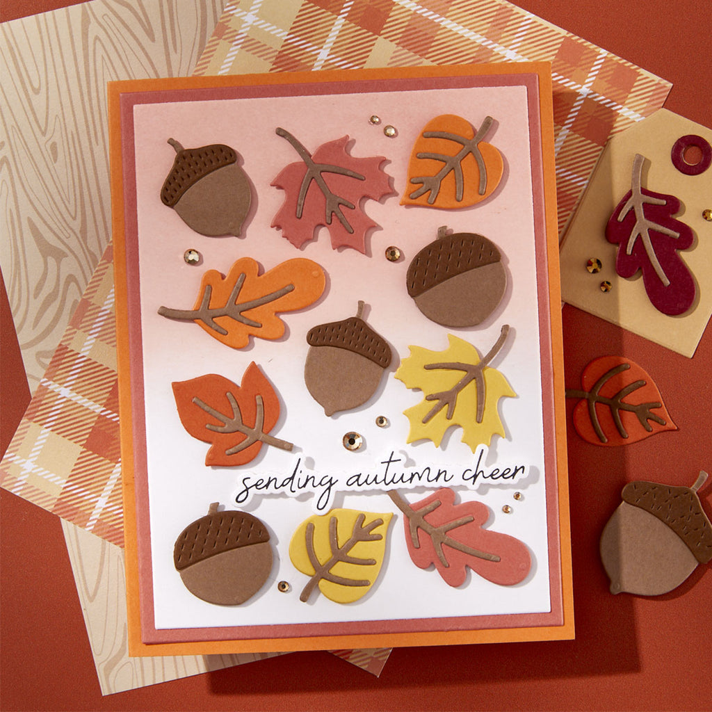 Spellbinders Falling Leaves Etched Dies s4-1484 leaves