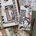 Spellbinders Family and Friends Clear Stamp Set stp-281 little girl with boots thankful for my tribe tag