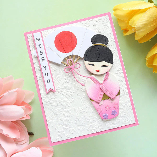 Spellbinders Fan and Bow Etched Dies s4-1440 miss you
