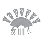 Spellbinders Fan and Bow Etched Dies s4-1440 pieces